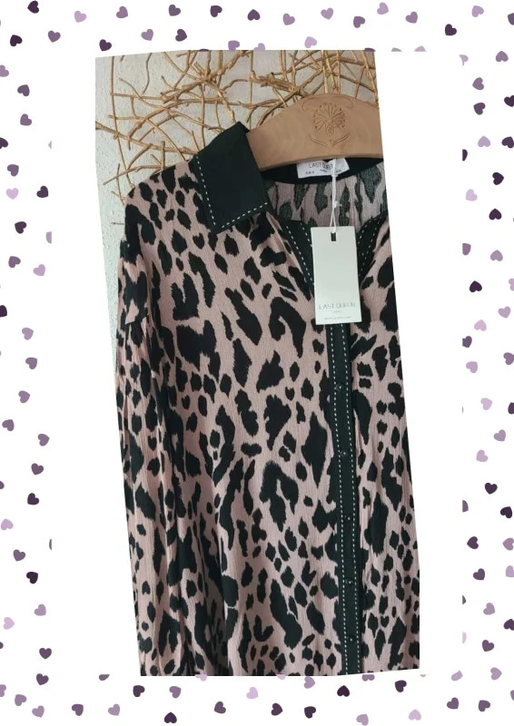 Vestido de camisa de leopardo Last Queen T36-44 - fluido y bohemio elegante – photo 2